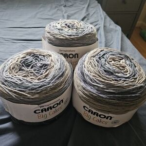 NEW Caron Big Cakes Yarn in Nightberry - 3 cakes set